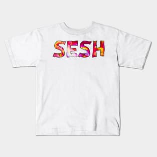 The sesh red and pink design Kids T-Shirt